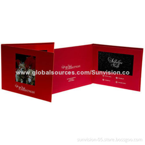 Holiday Greeting Card with Video Player, Built-in 128MB NAND Flash